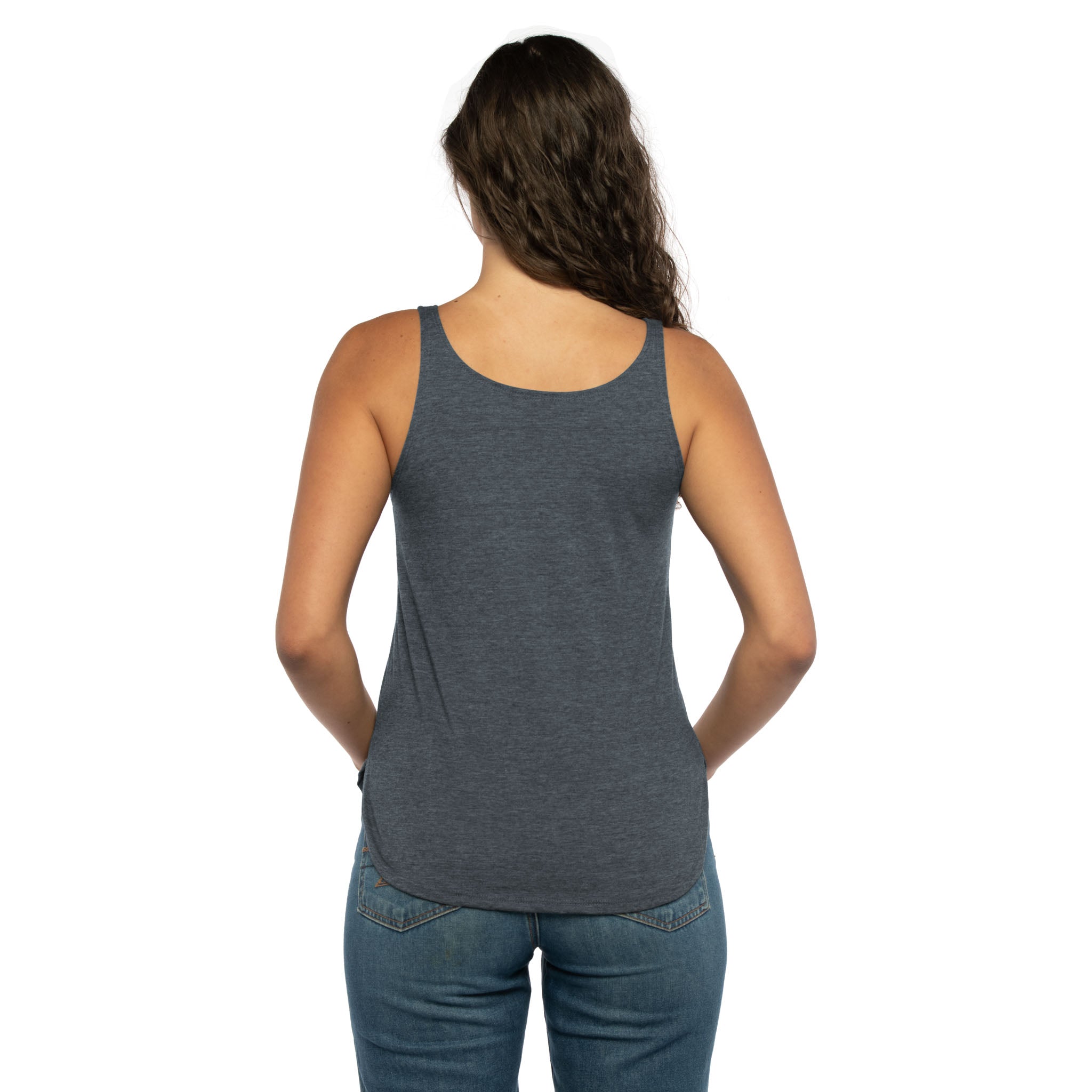 Festival Tank Antique Denim 5033 Next Level Apparel Back View