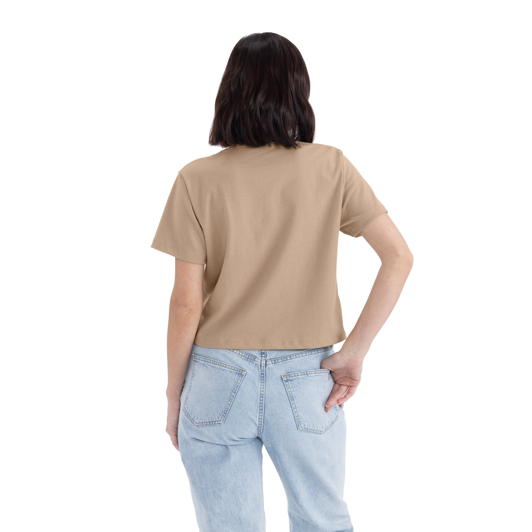 Heavyweight High Boxy T-Shirt Tan 7610 Next Level Apparel Side View