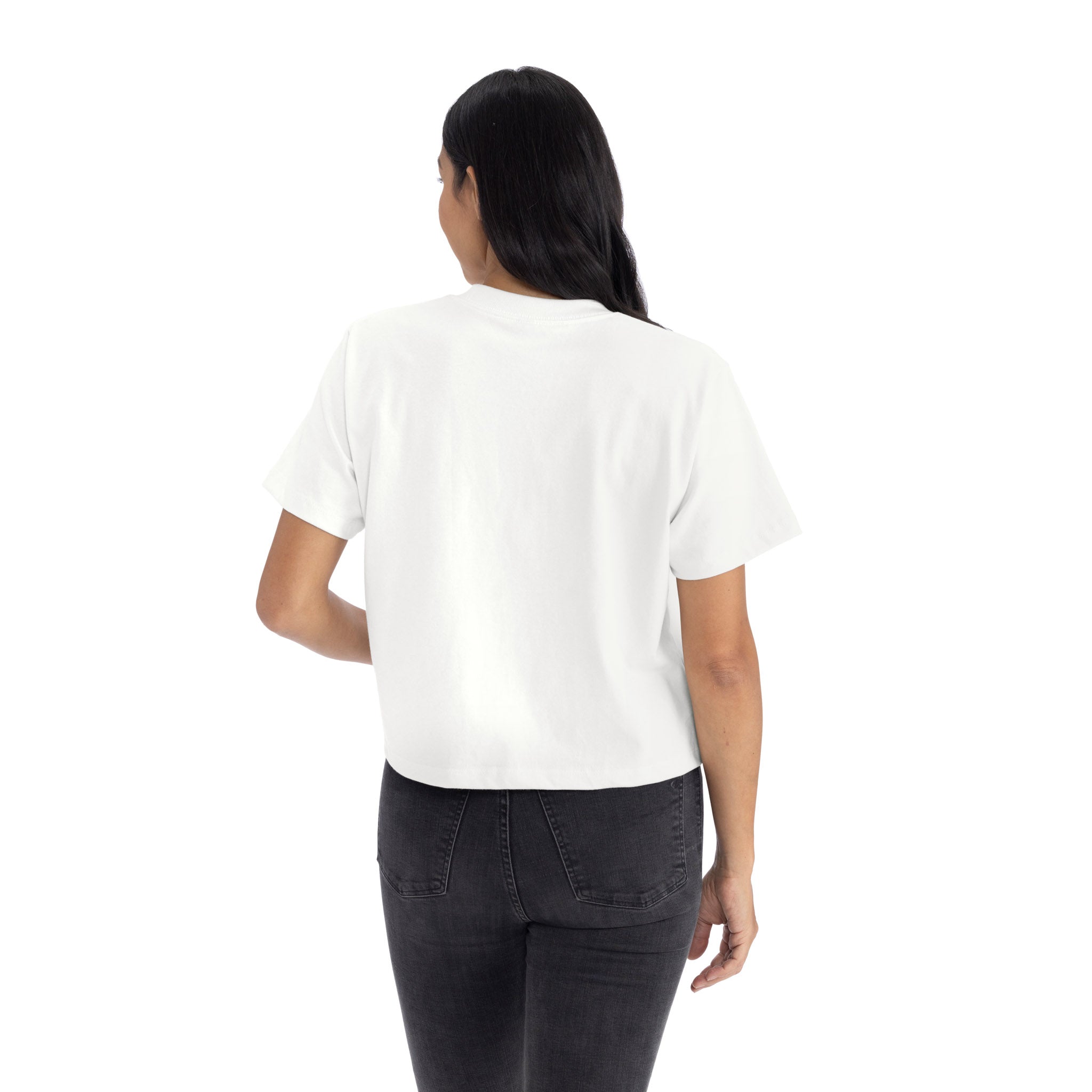 Heavyweight High Boxy T-Shirt White 7610 Next Level Apparel Side View