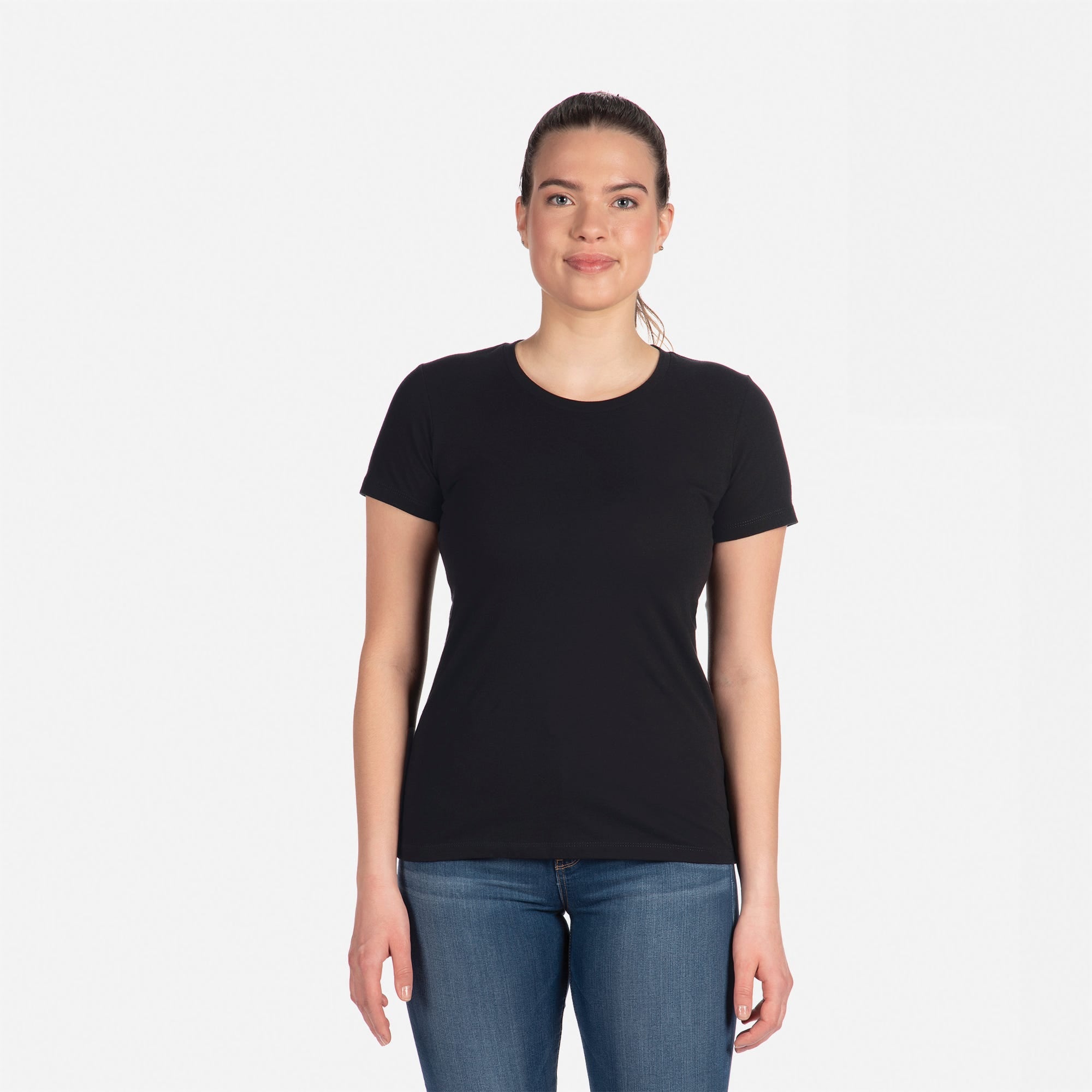 Cotton Boyfriend T-Shirt Black 3900 Next Level Apparel