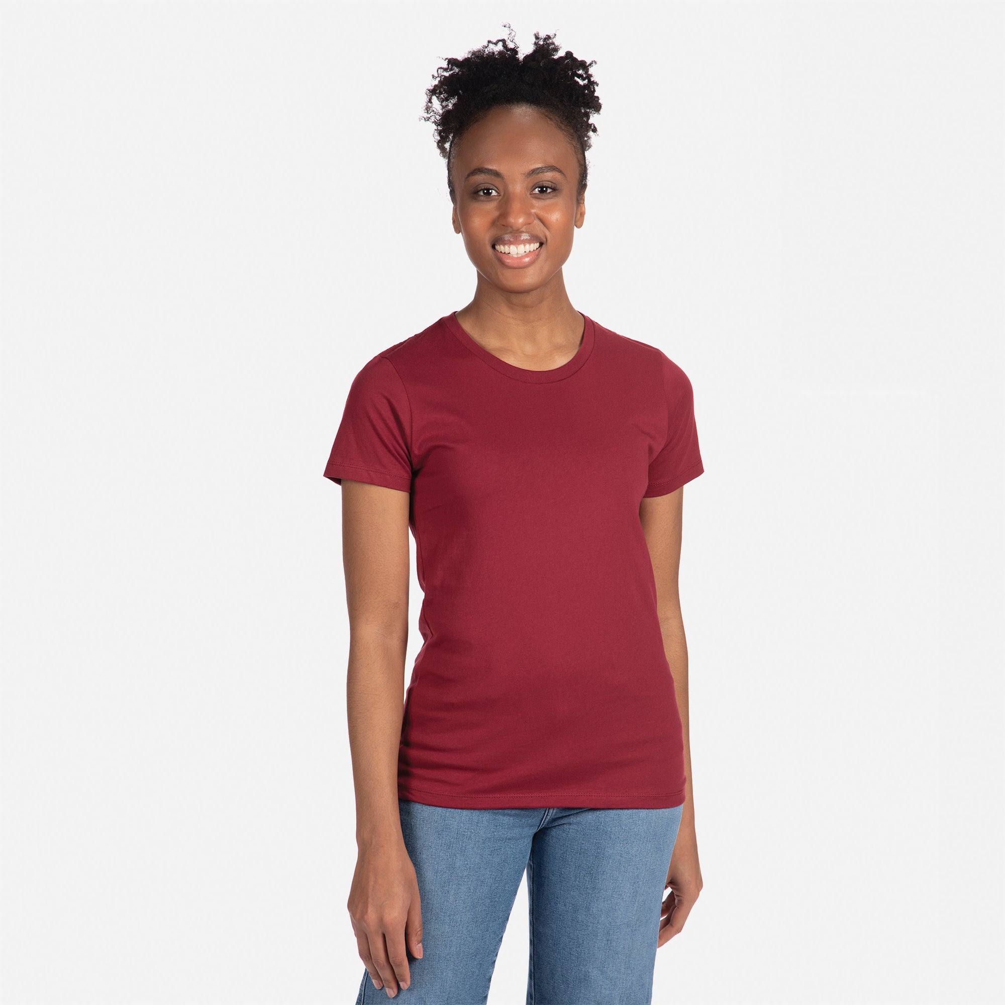 Cotton Boyfriend T-Shirt Cardinal 3900 Next Level Apparel