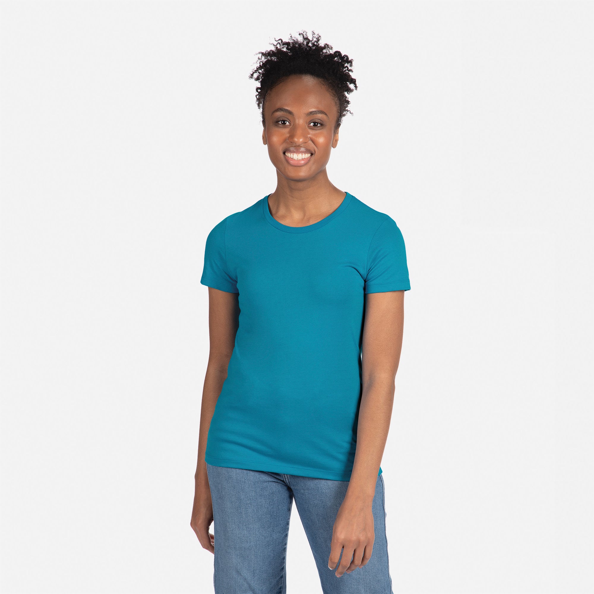 Cotton Boyfriend T-Shirt Turquoise 3900 Next Level Apparel