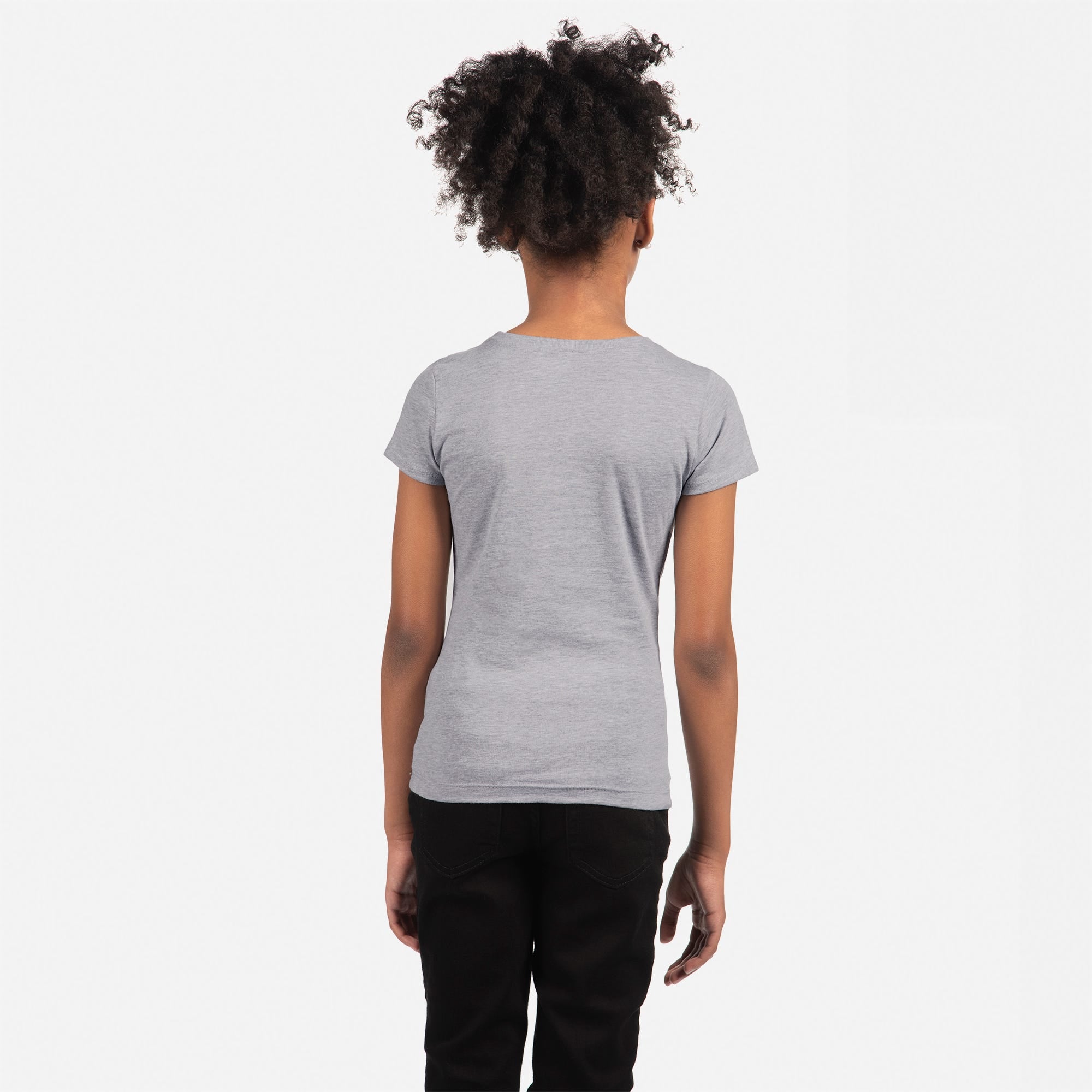 Cotton Princess T-Shirt Heather Gray 3710 Next Level Apparel Back View