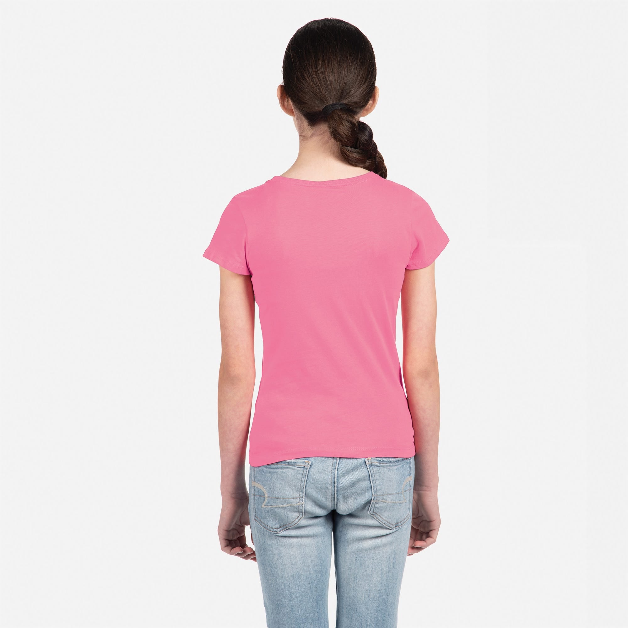 Cotton Princess T-Shirt Hot Pink 3710 Next Level Apparel Back View