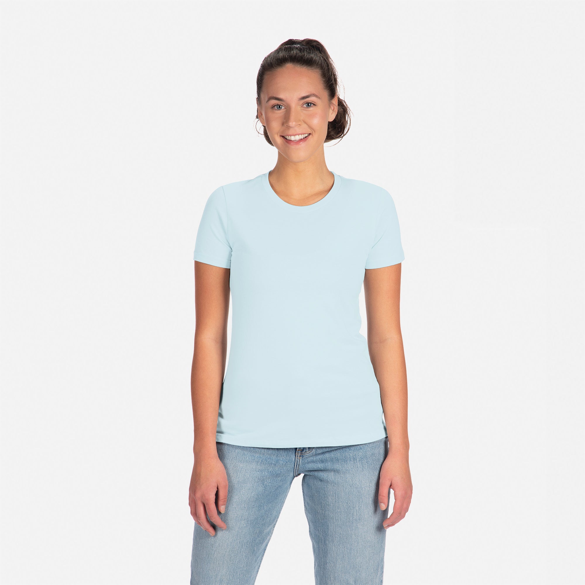 Cotton Boyfriend T-Shirt Light Blue 3900 Next Level Apparel