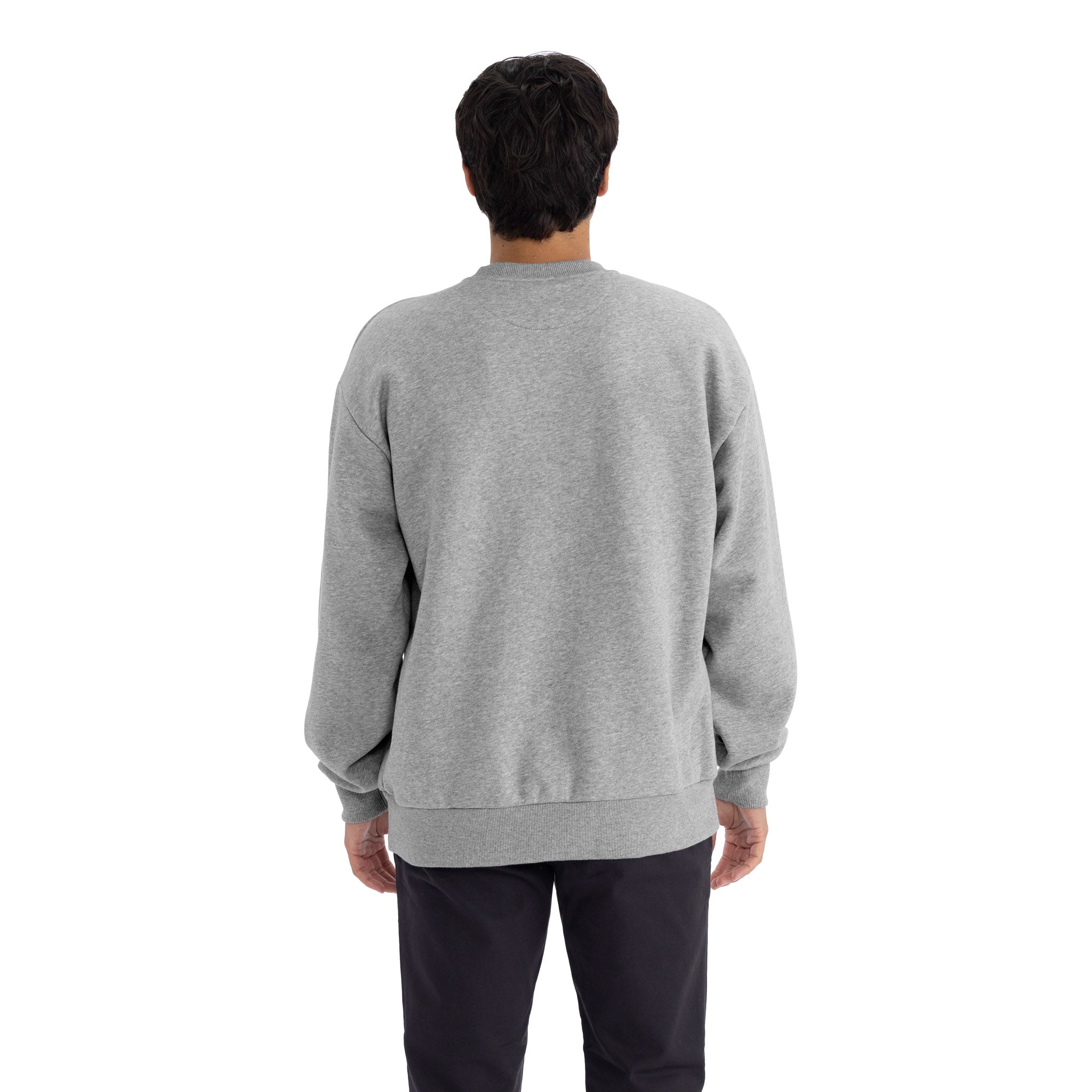 Unisex Heavyweight Sweatshirt Hearther Gray 9007 Next Level Apparel Side View