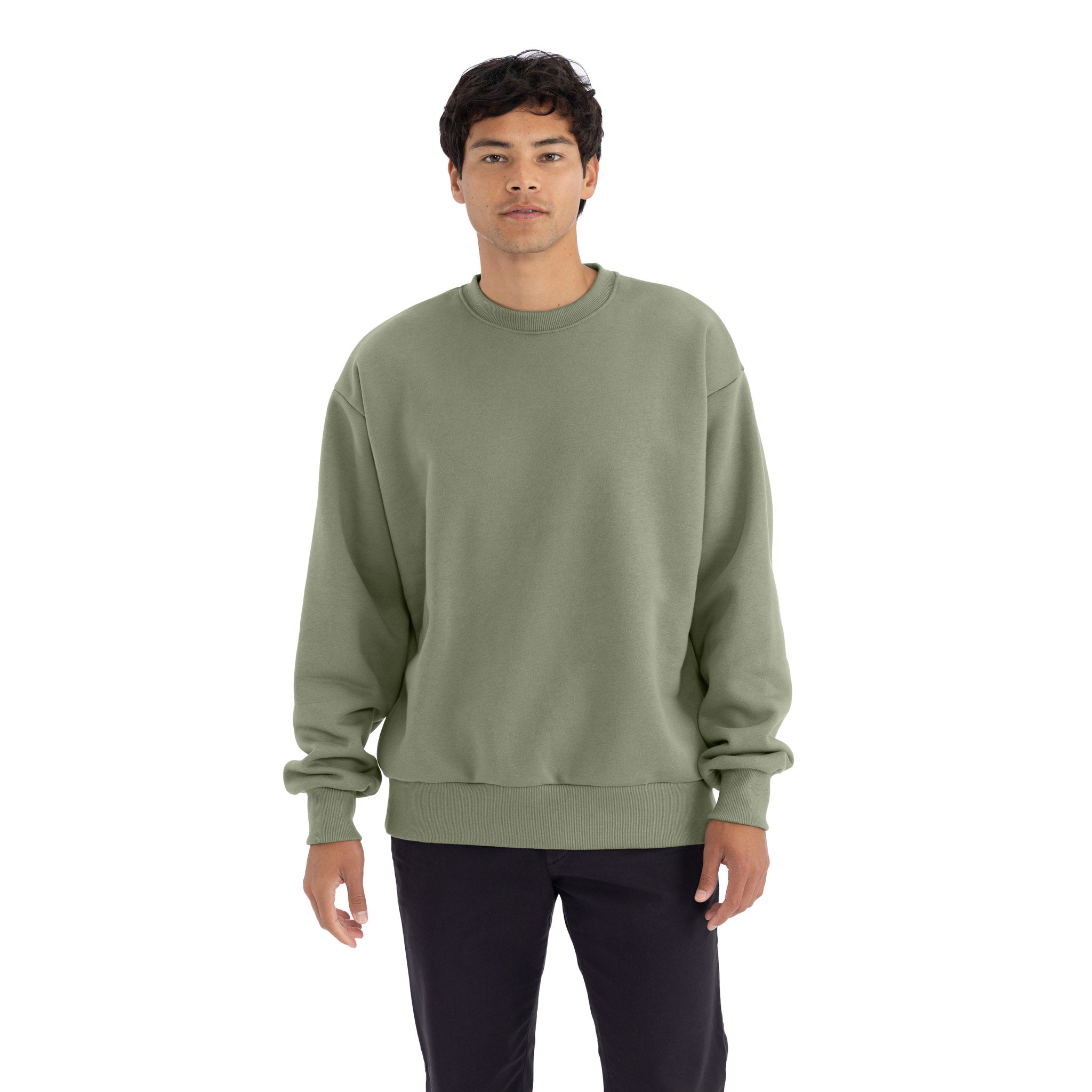 Unisex Heavyweight Sweatshirt Light Olive 9007 Next Level Apparel