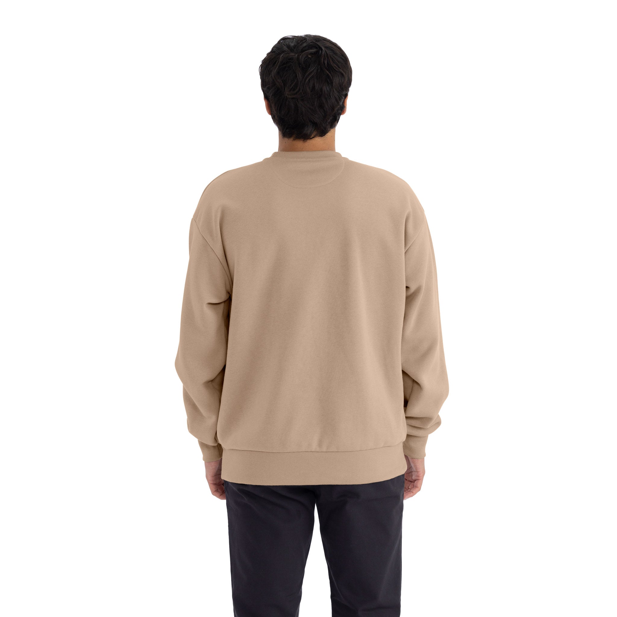 Unisex Heavyweight Sweatshirt Tan 9007 Next Level Apparel Side View