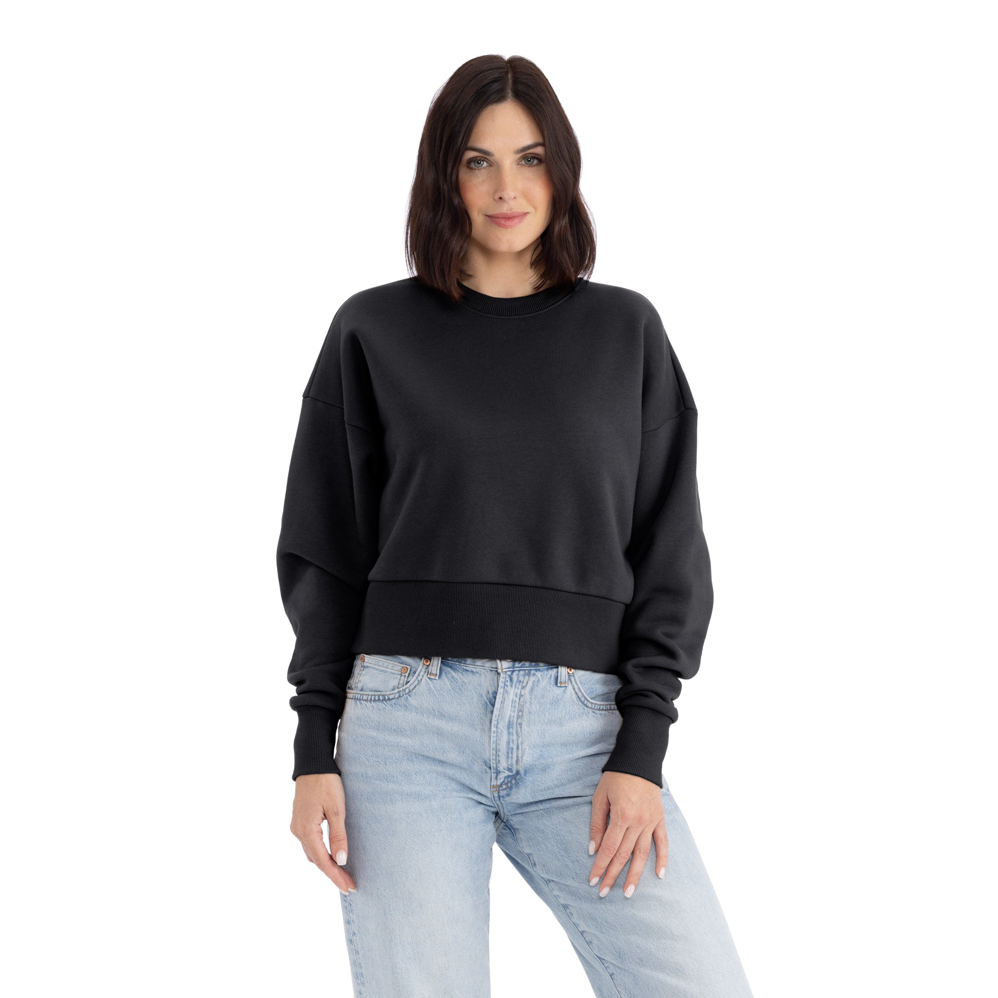 Women's Heavyweight Sweatshirt Black 9087 Next Level Apparel