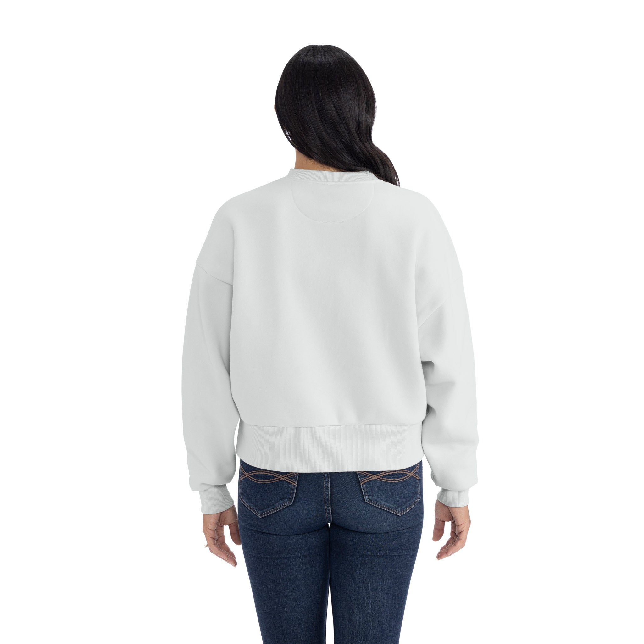 Women's Heavyweight Sweatshirt Stonewash Denim 9087 Next Level Apparel Side View