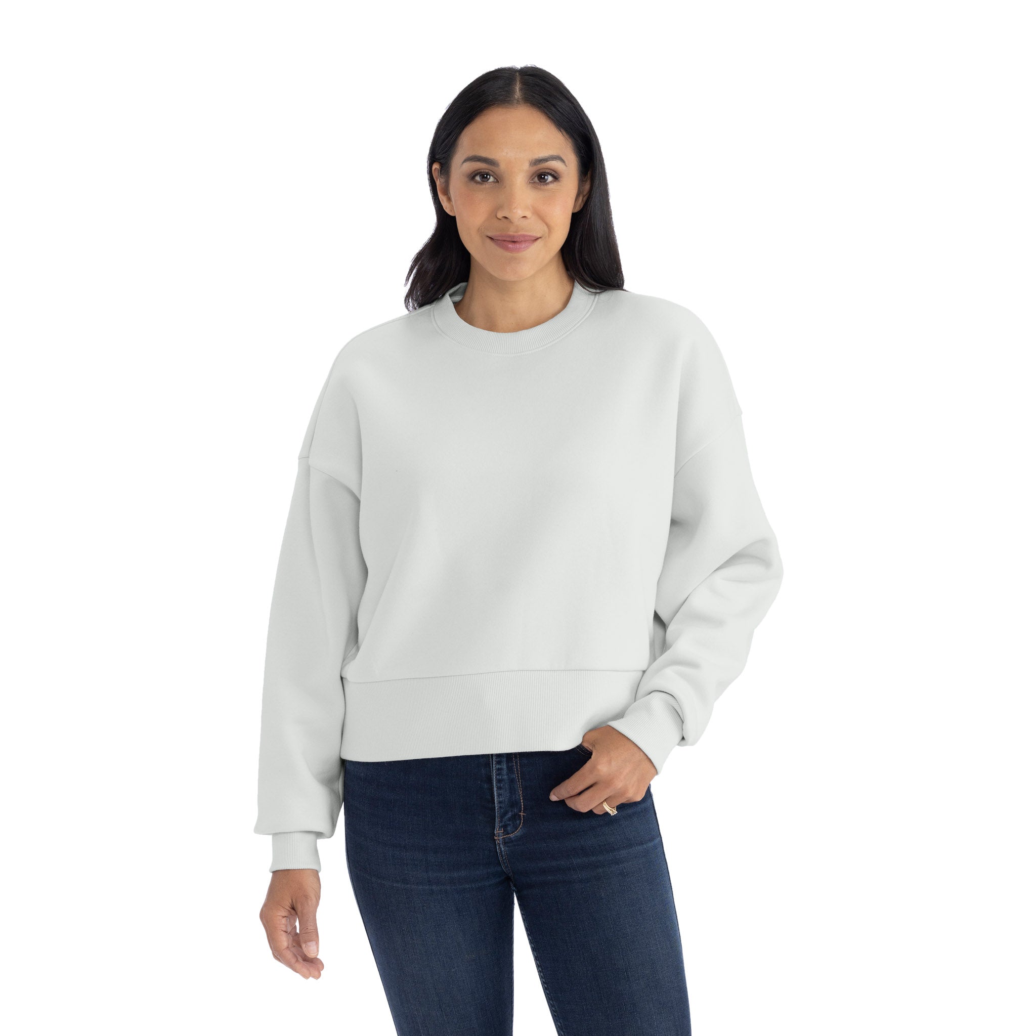 Women's Heavyweight Sweatshirt Stonewash Denim 9087 Next Level Apparel