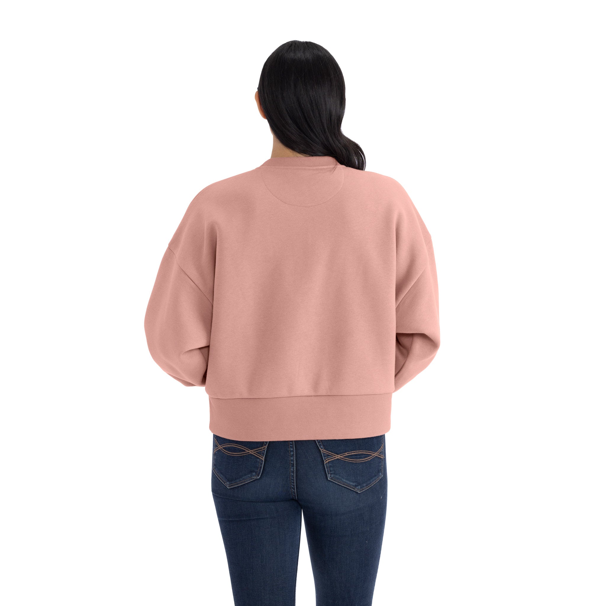 Women's Heavyweight Sweatshirt Desert Pink 9087 Next Level Apparel Side View