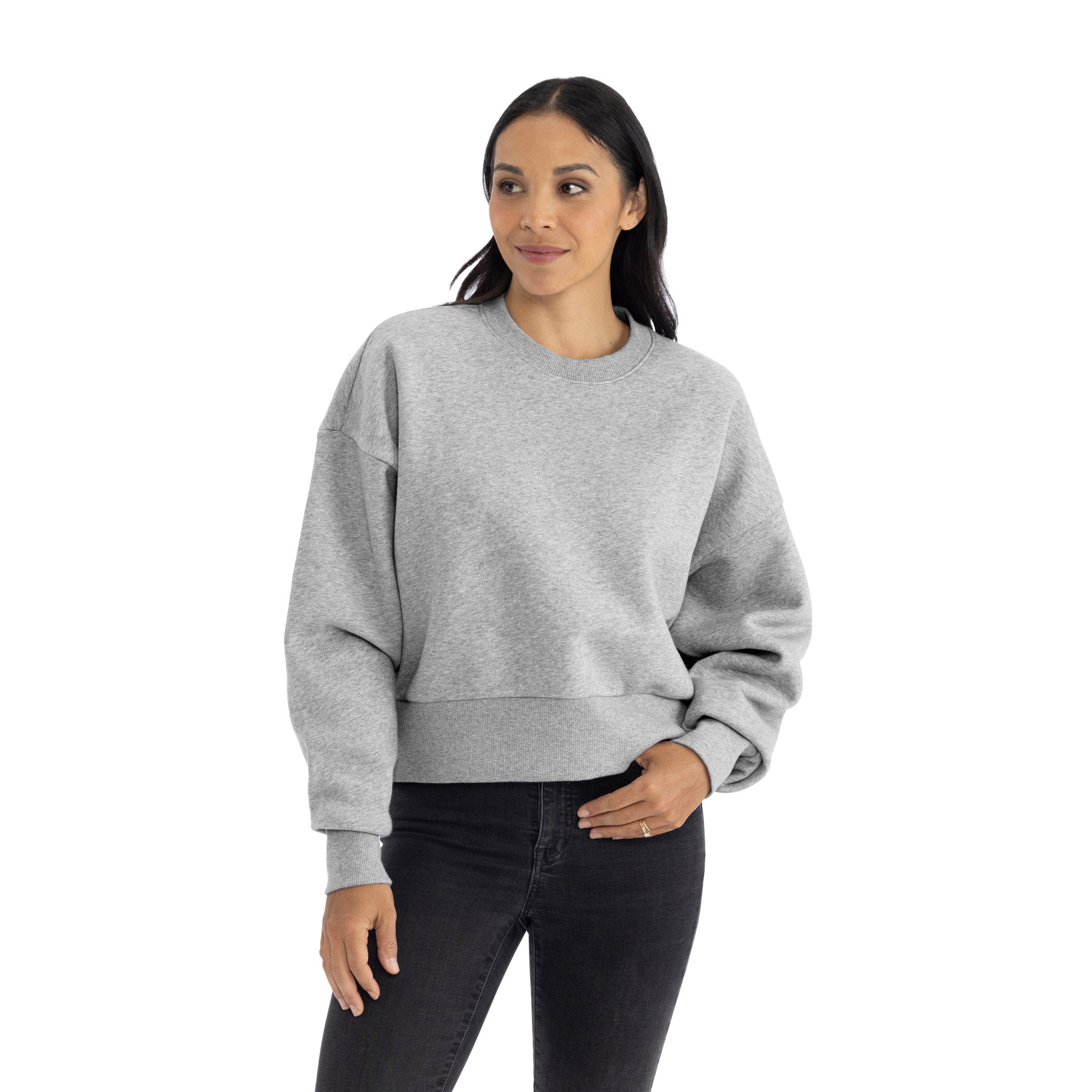 Women's Heavyweight Sweatshirt Desert Heather Gray 9087 Next Level Apparel