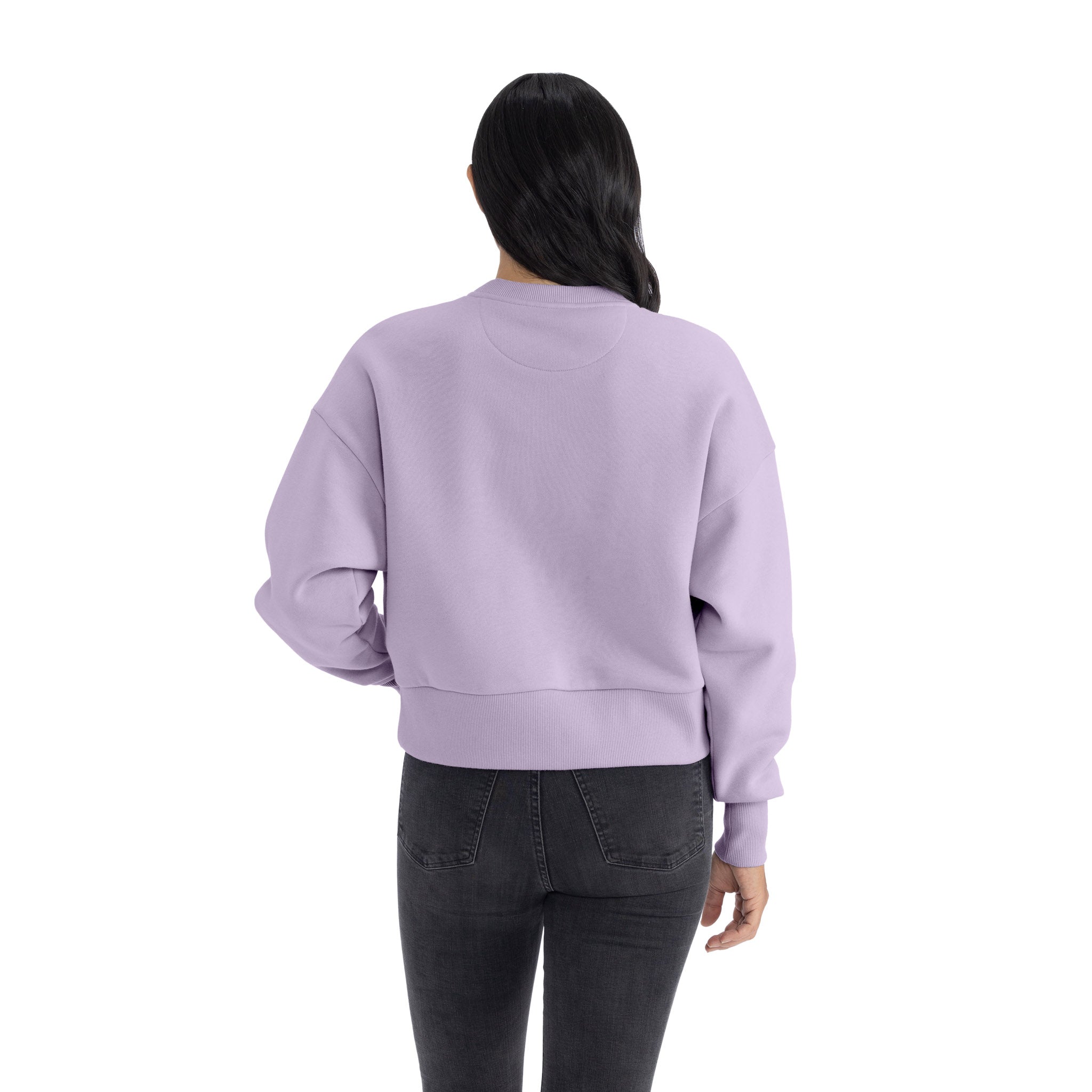 Women's Heavyweight Sweatshirt Lavender 9087 Next Level Apparel Side View