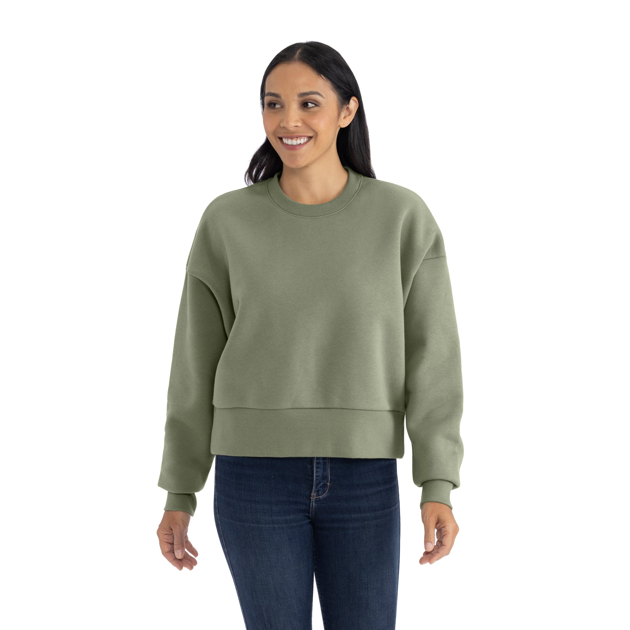 Women's Heavyweight Sweatshirt Light Olive 9087 Next Level Apparel