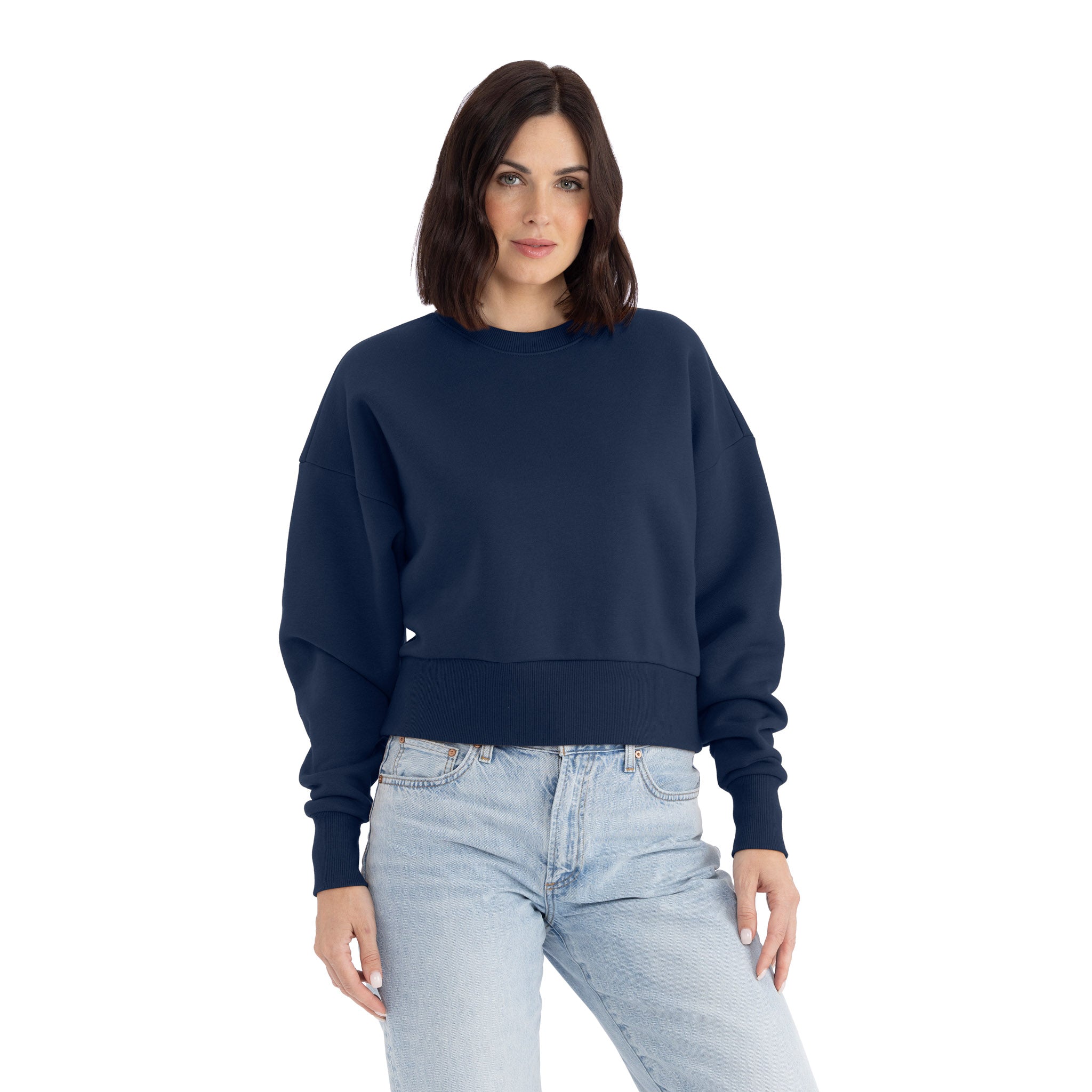 Women's Heavyweight Sweatshirt Midnight Navy 9087 Next Level Apparel