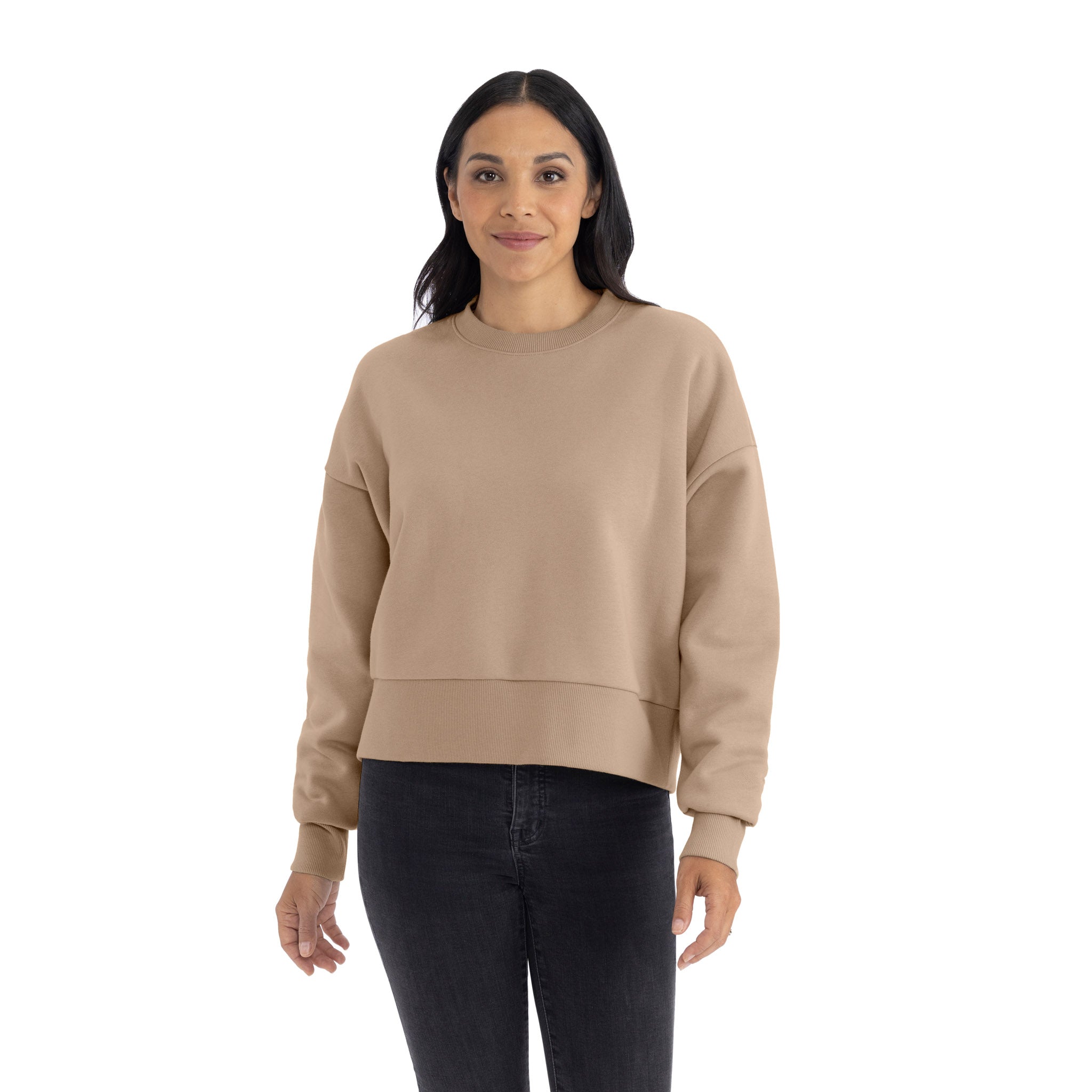 Women's Heavyweight Sweatshirt Tan 9087 Next Level Apparel