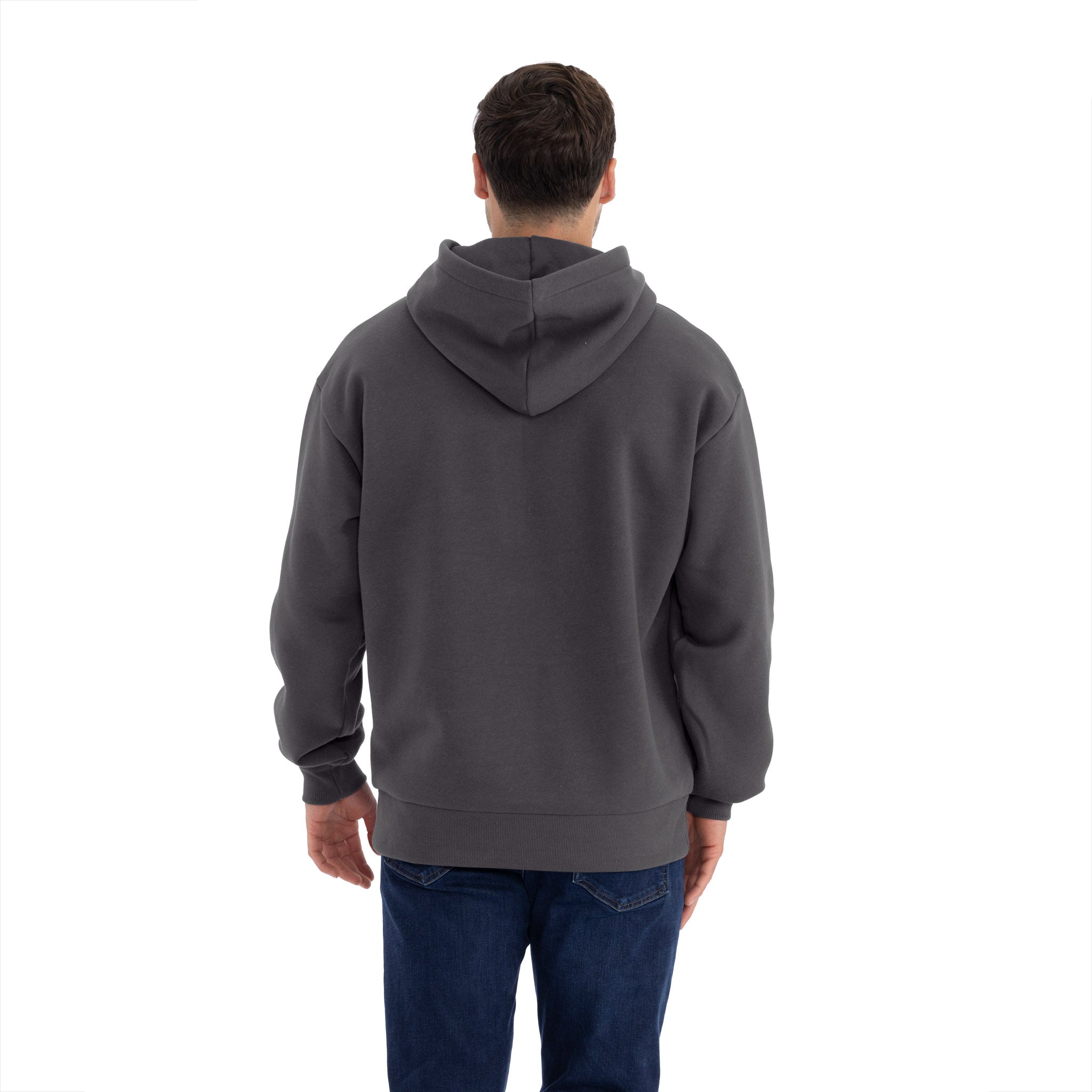 Unisex Heavyweight Pullover Hoodie Graphite Black 9307 Next Level Apparel Side View