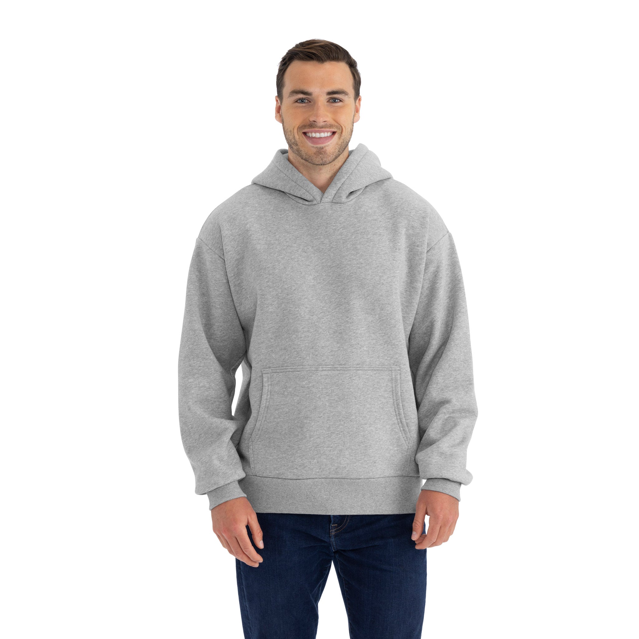 Unisex Heavyweight Pullover Hoodie Heather Gray 9307 Next Level Apparel